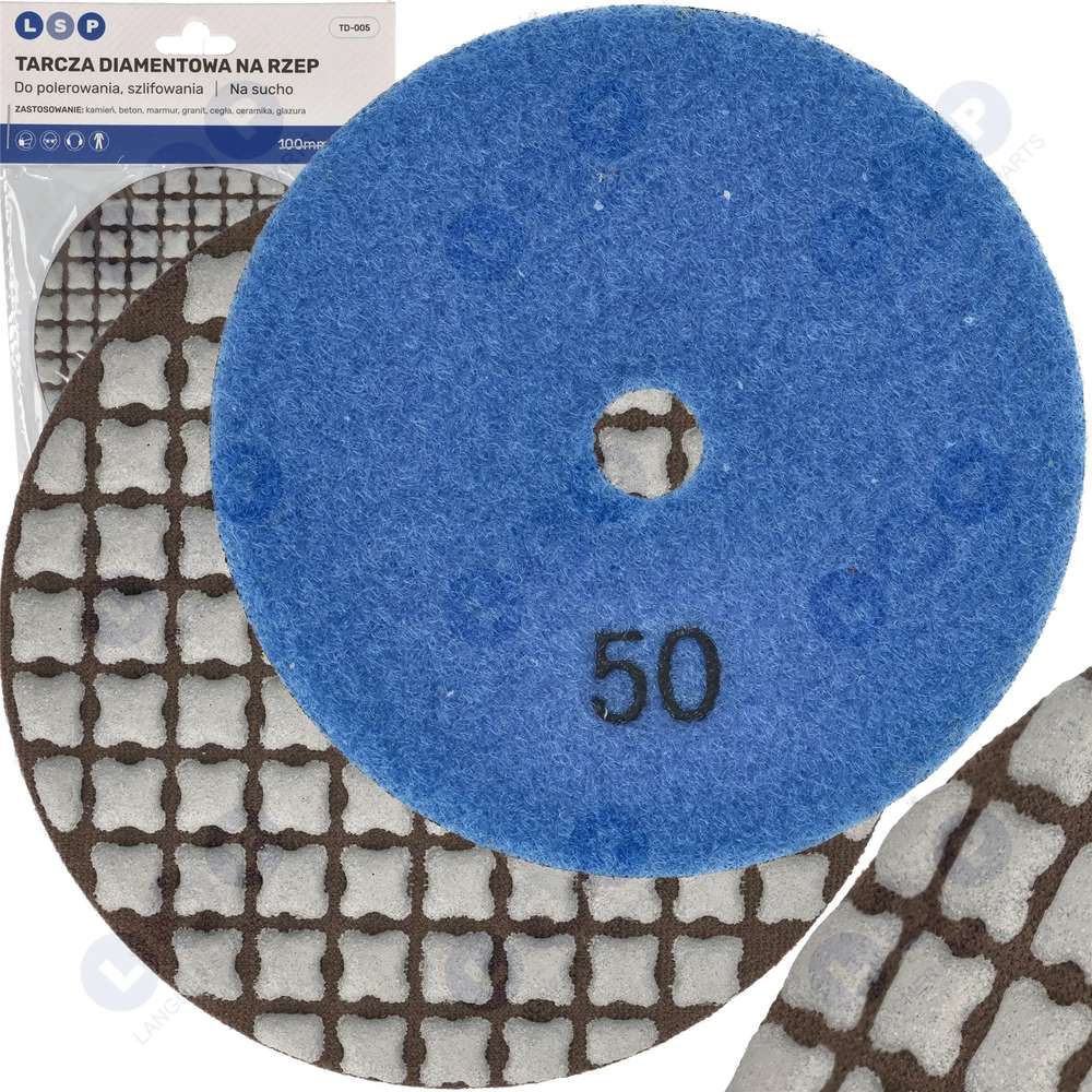 Diamantový kotúč P50 na brúsenie a leštenie kameniny, keramiky, 100 mm